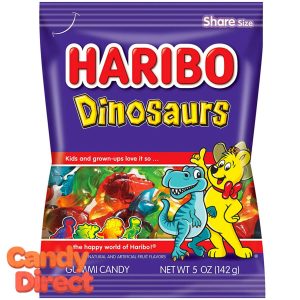 Dinosaurs Haribo Gummi Candy 5oz Bag – 12ct